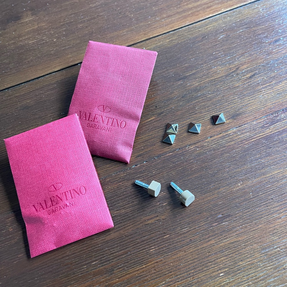 Valentino gold rock stud replacements and heel taps replacement